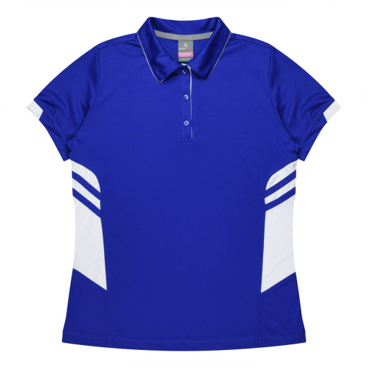 Bellevue Womens Polos Royal White